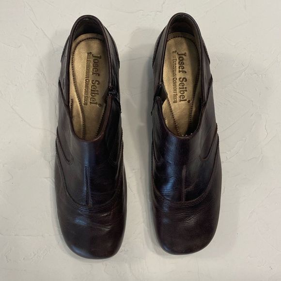 Josef Seibel Brown Leather Ankle Booties - Picture 9 of 10